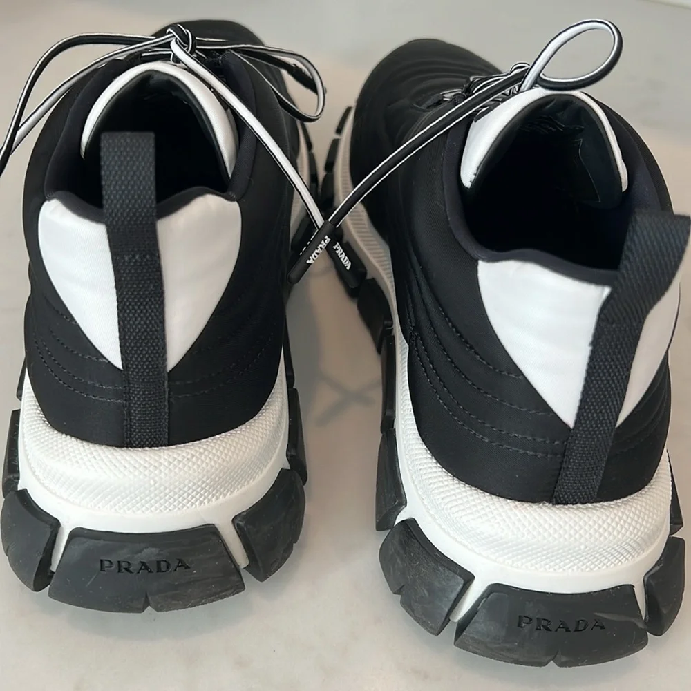 Prada Black and White Chunky Sneakers - Picture 5 of 7